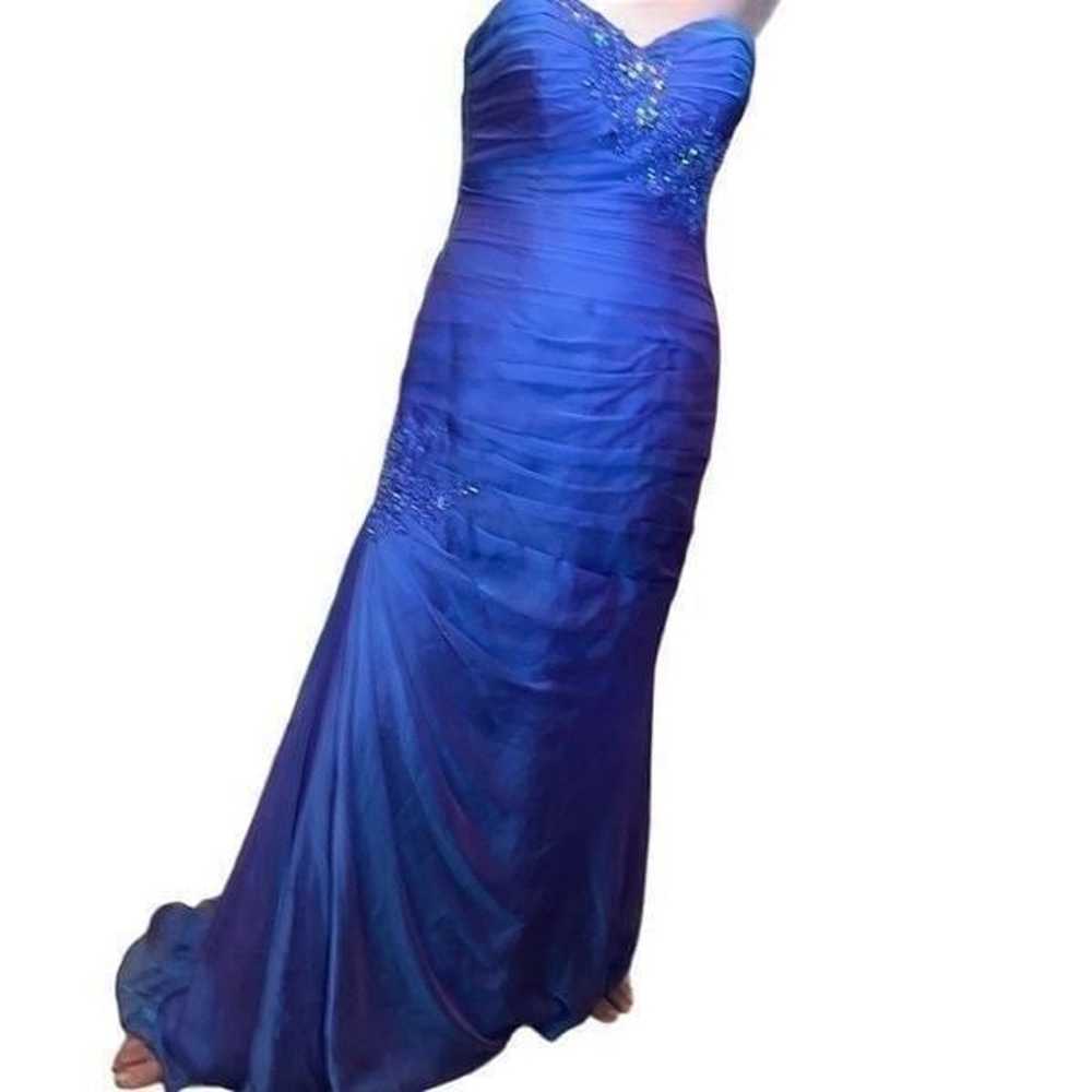 Flirt Maggie Sottero Prom Dress Mermaid Aquascape… - image 4