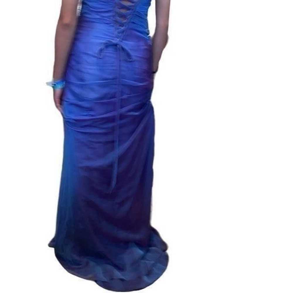 Flirt Maggie Sottero Prom Dress Mermaid Aquascape… - image 5