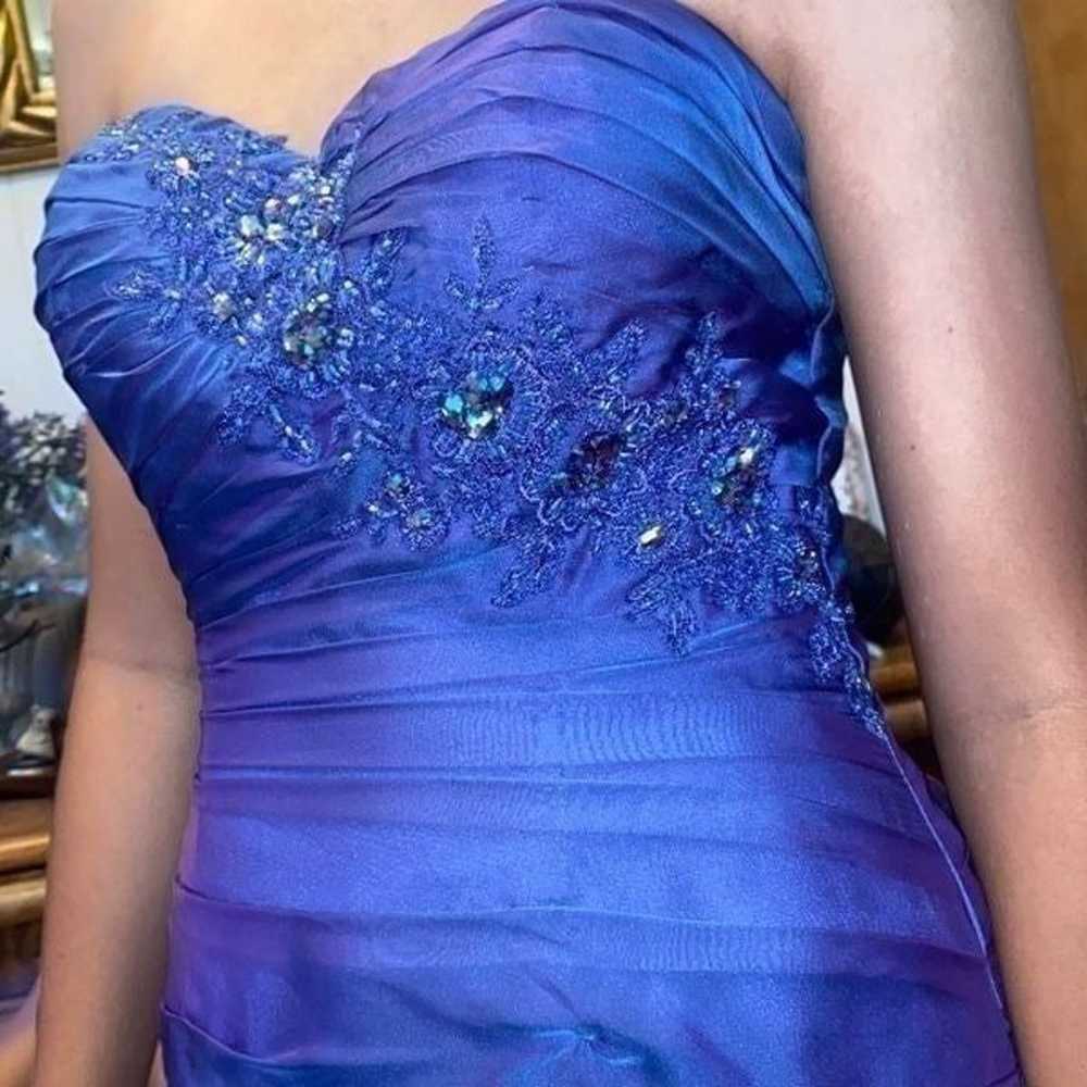Flirt Maggie Sottero Prom Dress Mermaid Aquascape… - image 7