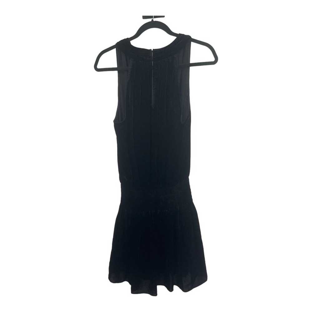 Ramy Brook Dress Jerry Velvet Minidress black Med… - image 4
