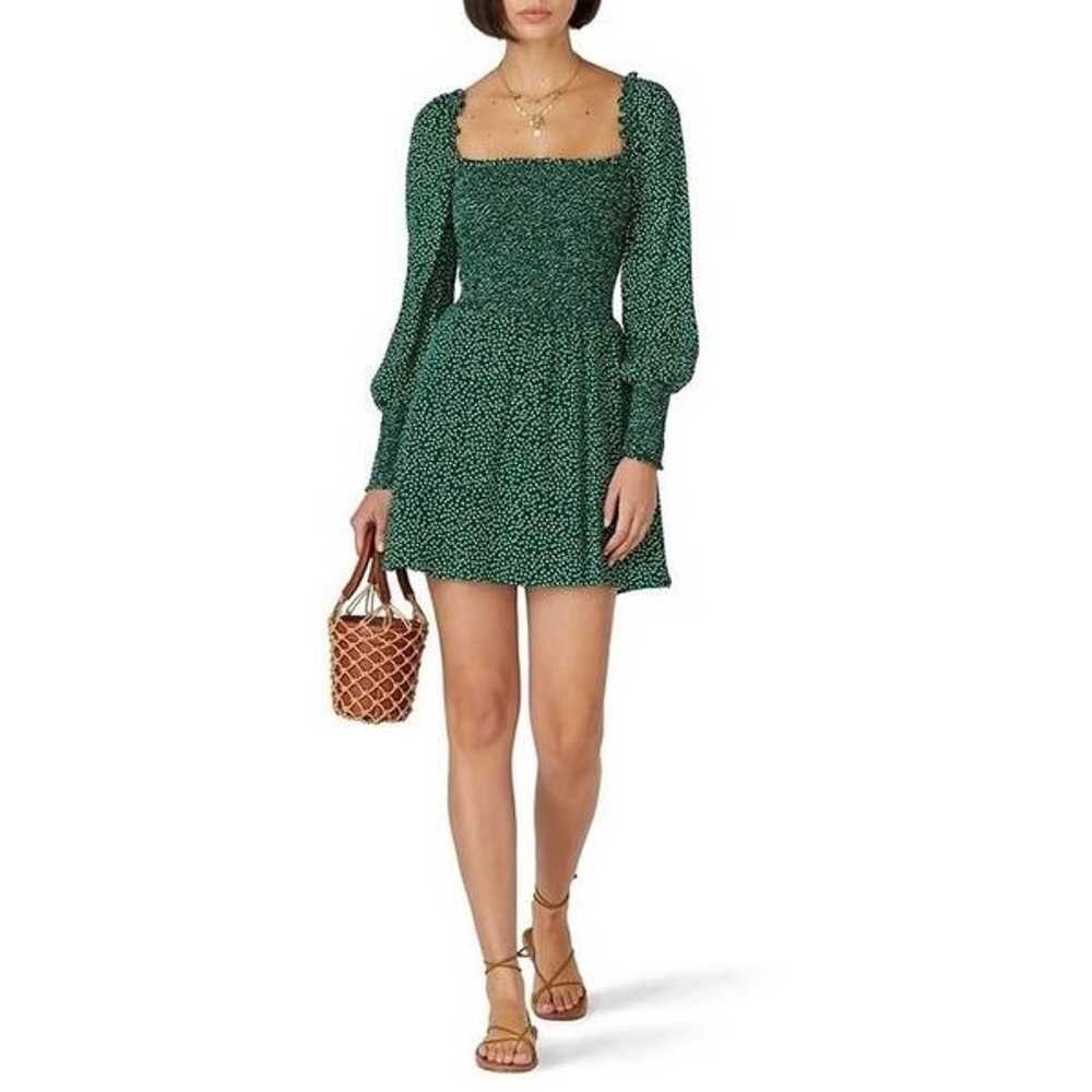 Reformation Wyoming Kelli Dress in Green Large Wo… - image 1