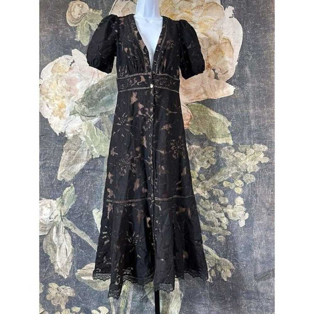 New Anthropologie The Ophelia Puff-Sleeve Black L… - image 10