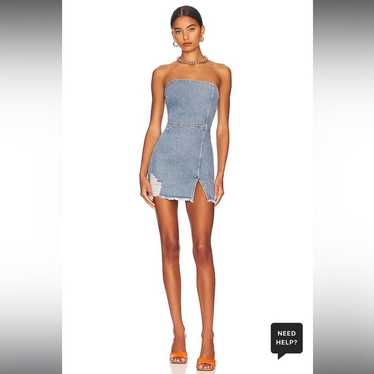 SER.O.YA Revolve Leighton Denim Mini Dress in Sor… - image 1
