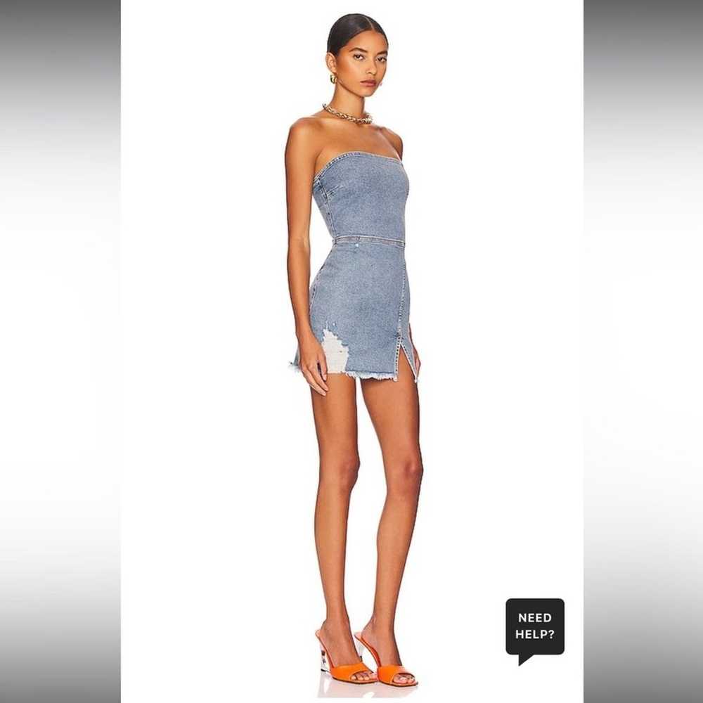 SER.O.YA Revolve Leighton Denim Mini Dress in Sor… - image 3