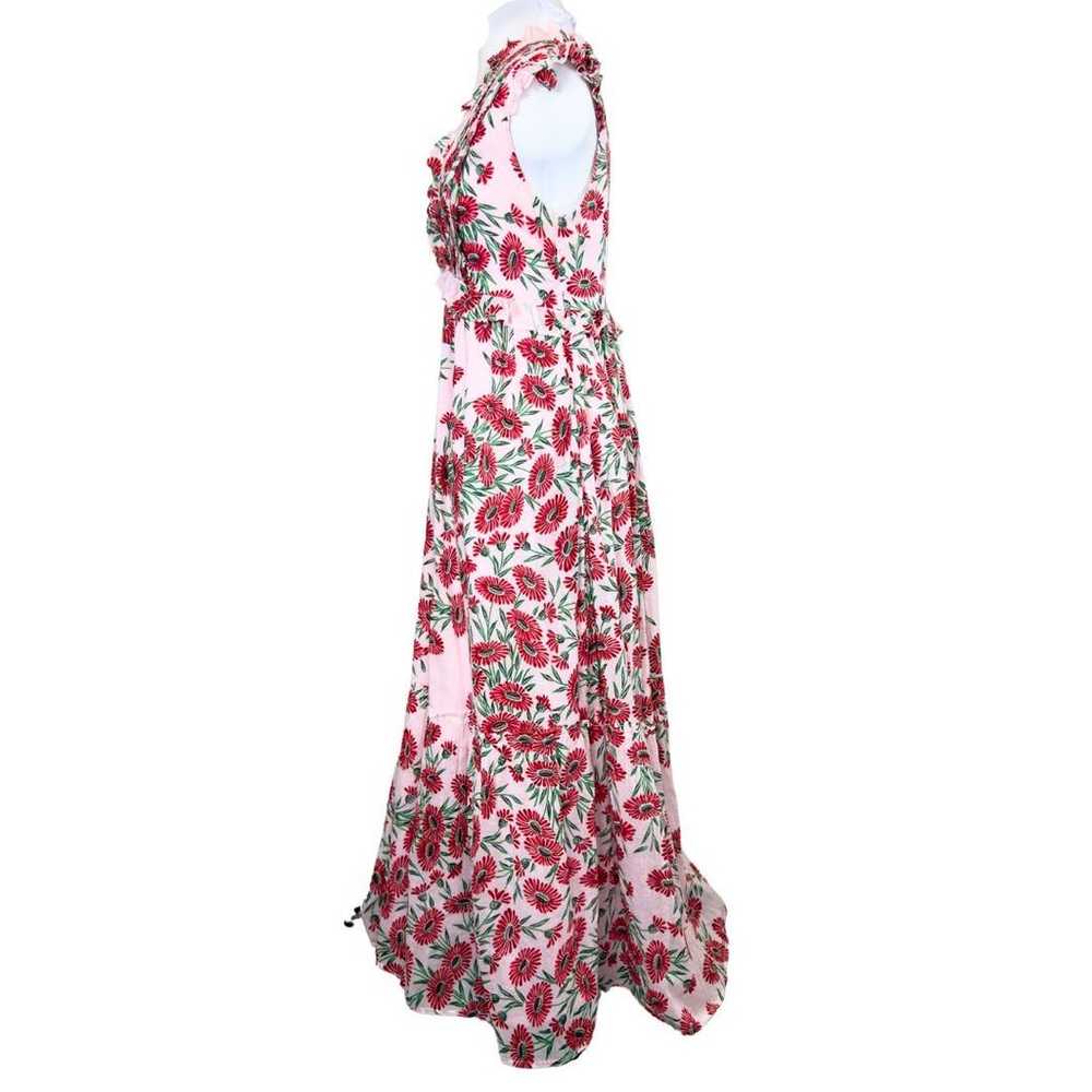 Banjanan Constance Red Pink Floral Maxi Dress VNe… - image 5