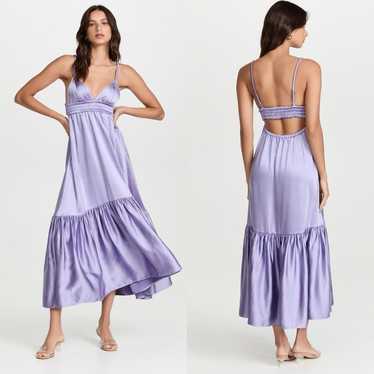 A.L.C. Rhodes Cutout Satin Swing Dress in Periwin… - image 1