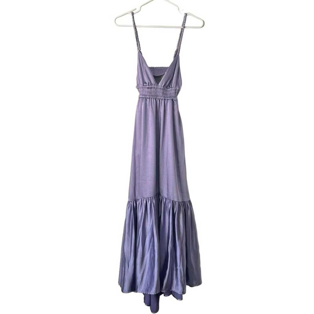 A.L.C. Rhodes Cutout Satin Swing Dress in Periwin… - image 2