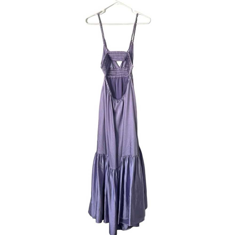 A.L.C. Rhodes Cutout Satin Swing Dress in Periwin… - image 3