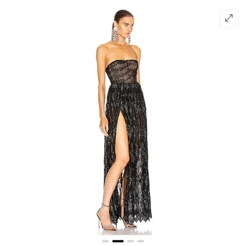 Reve Riche Maxi Dress Gown Black Strapless Sheer … - image 2