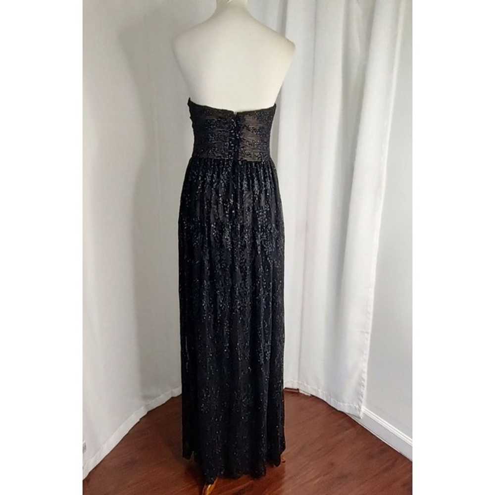 Reve Riche Maxi Dress Gown Black Strapless Sheer … - image 8