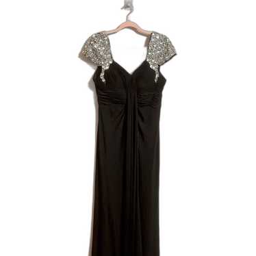 GLOW Black Sparkly Shoulder Dress