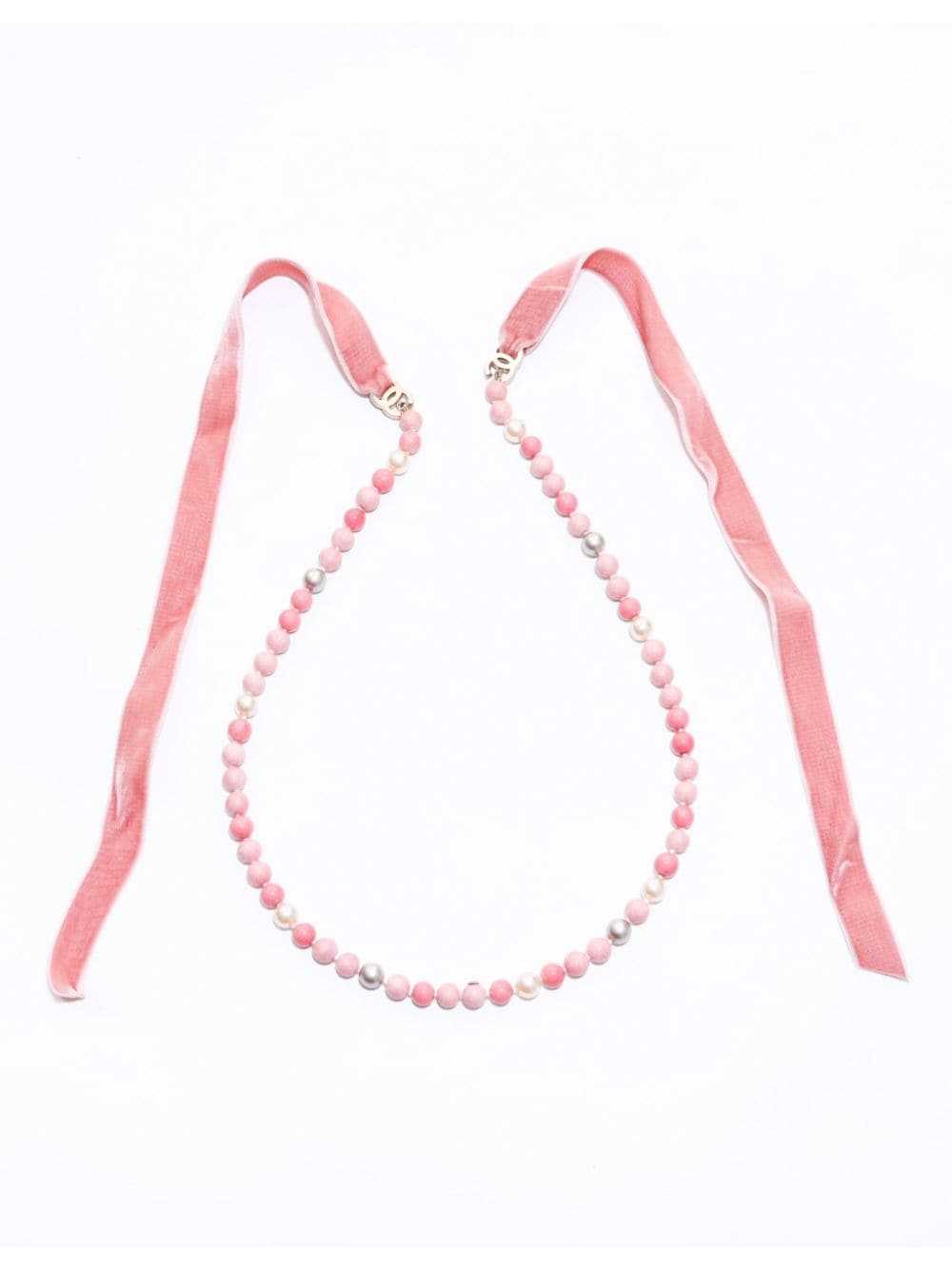 CHANEL Pre-Owned 2003 beaded stone necklace - Pink - image 1