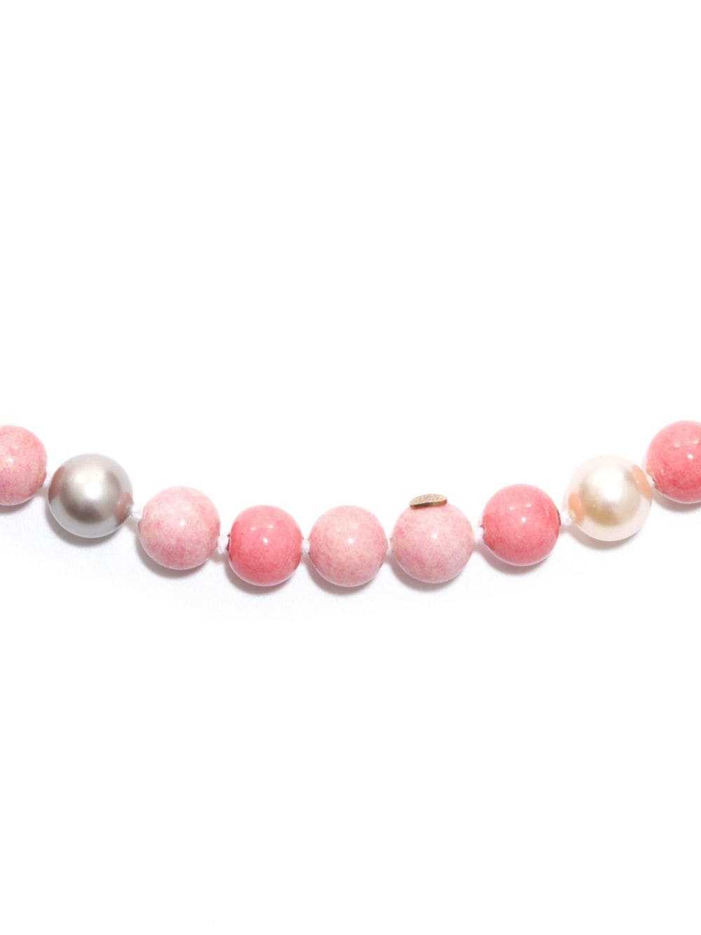 CHANEL Pre-Owned 2003 beaded stone necklace - Pink - image 2