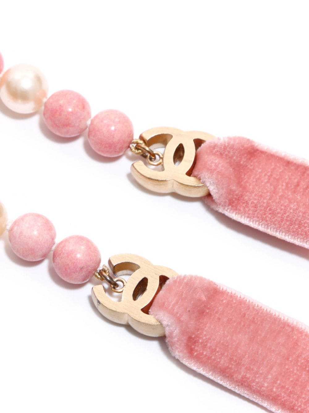 CHANEL Pre-Owned 2003 beaded stone necklace - Pink - image 3