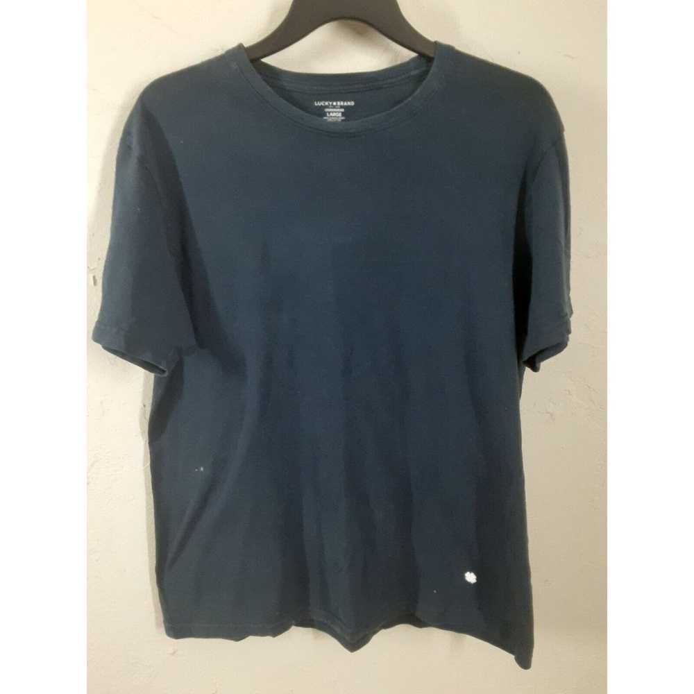 Lucky Brand Shirt Adult Large Blue Solid Casual P… - image 1