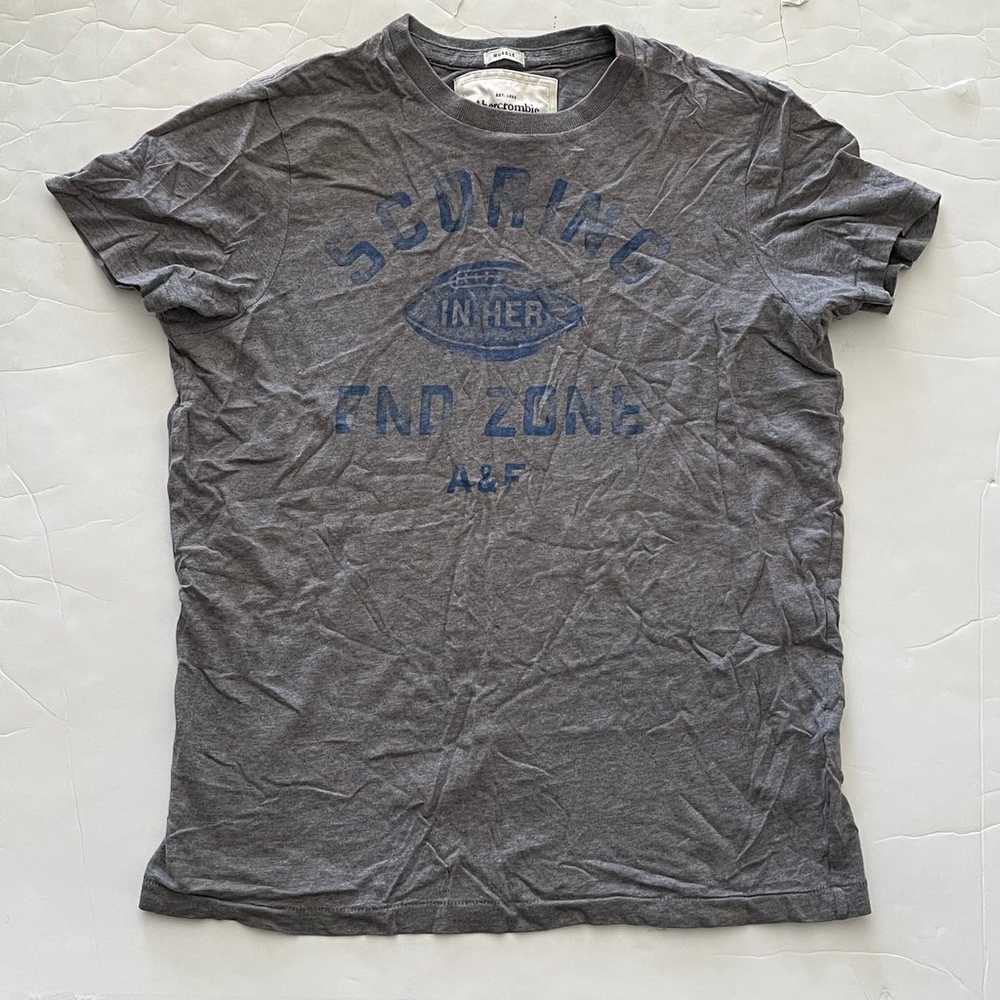 Abercrombie and Fitch Grey Vintage End Zone Graph… - image 6