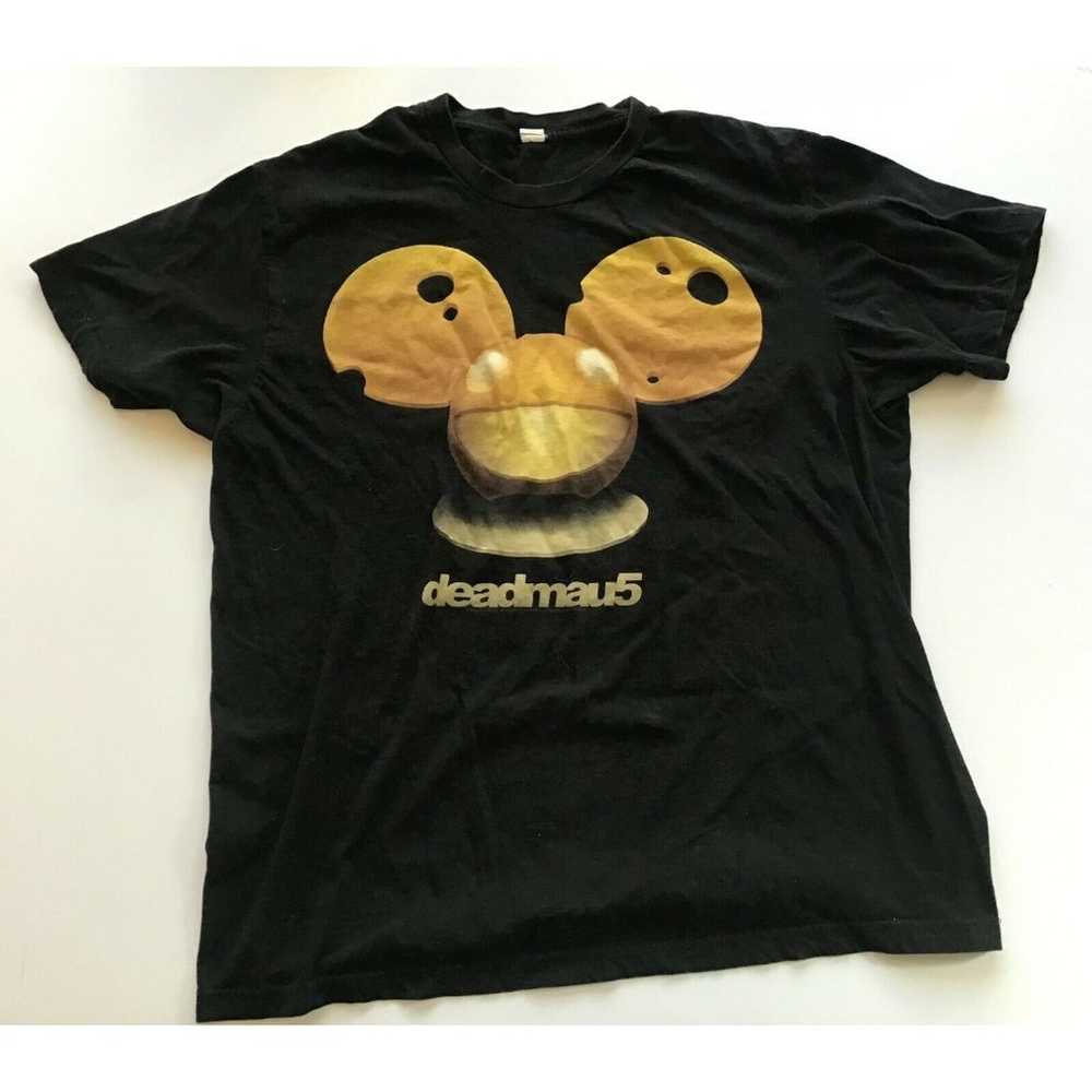 Deadmau5 Cheese Head T-Shirt, Black, Size Large - image 2