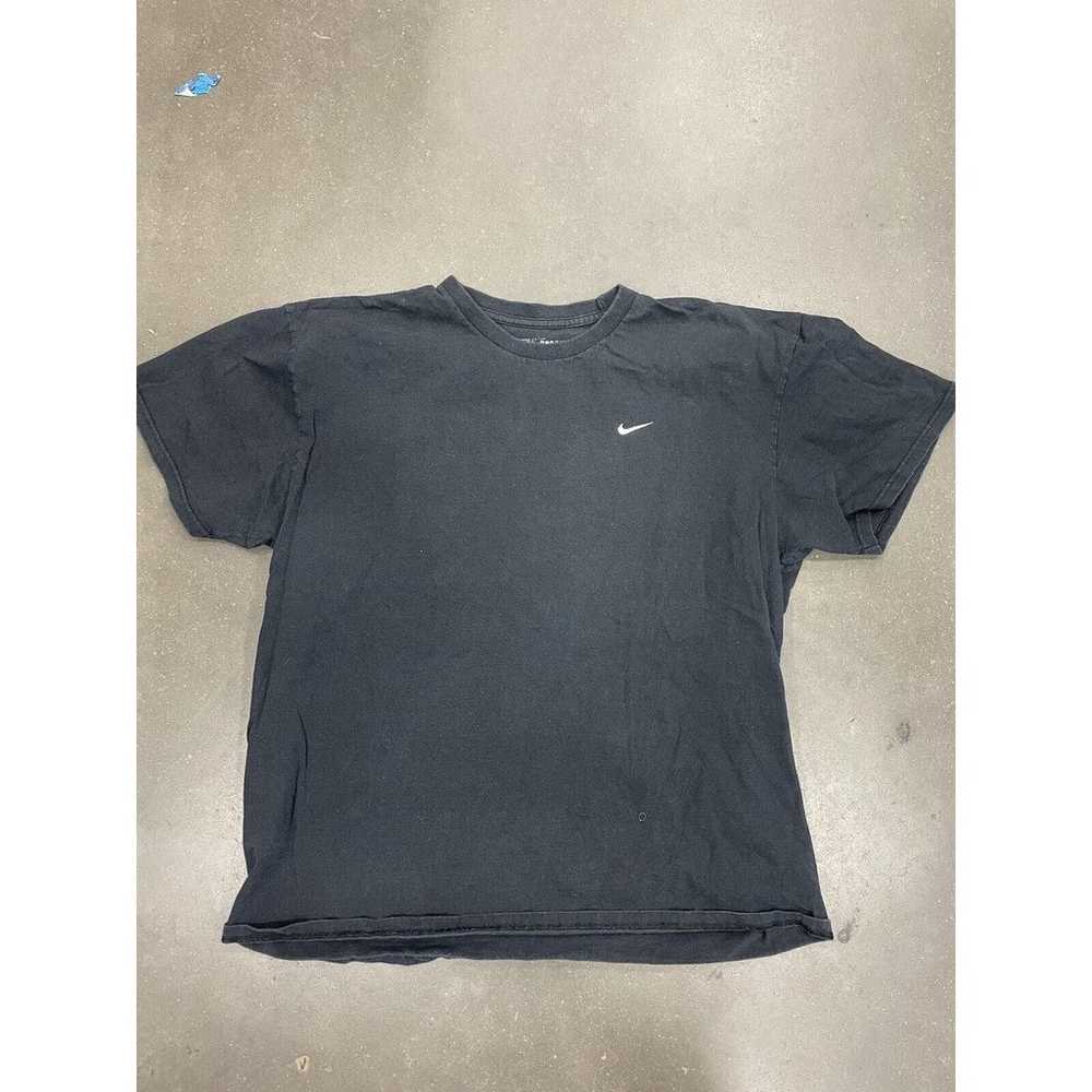 Vintage Nike Mini Swoosh T Shirt Mens XL Black Es… - image 1
