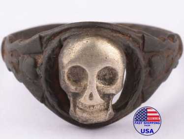 1939s～★ドイツ国防軍陸軍 ★Skull Ring★クリスタルカラーアイ 1939s～☆ドイツ国防軍陸軍 ☆Skull Ring☆クリスタルカラーアイ