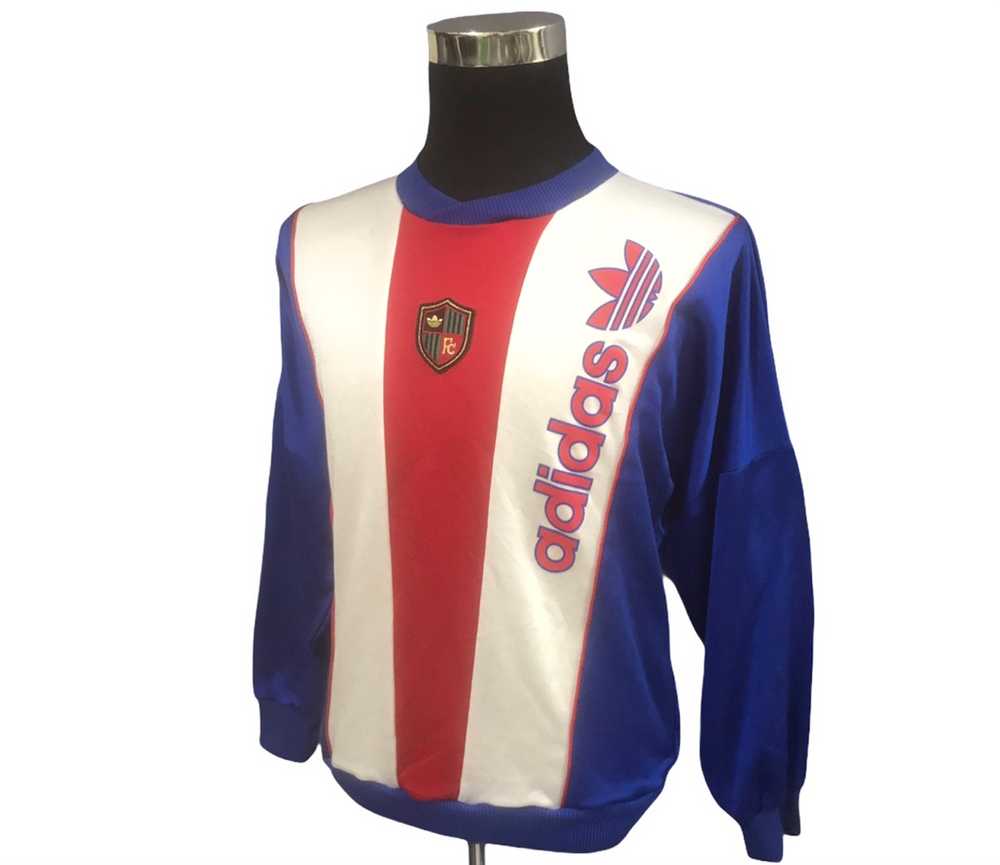 Vintage 90s Adidas FC Trefoil Spellout Sweater - image 3