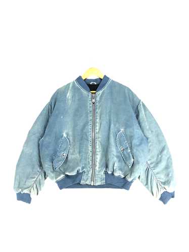 Vintage - Vtg Distressed Flight Jacket Bomber Jac… - image 1