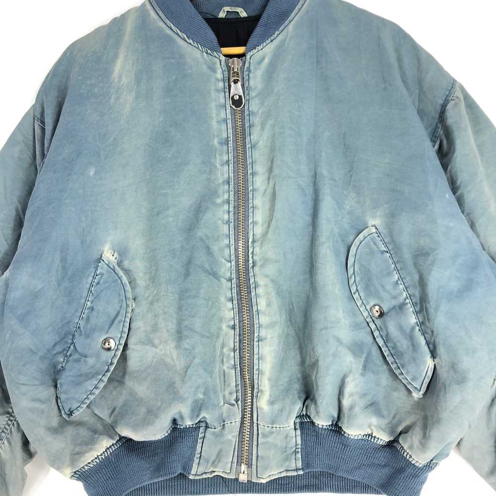 Vintage - Vtg Distressed Flight Jacket Bomber Jac… - image 3