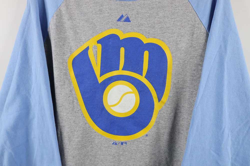 Majestic × Vintage Majestic Milwaukee Brewers 3/4… - image 4