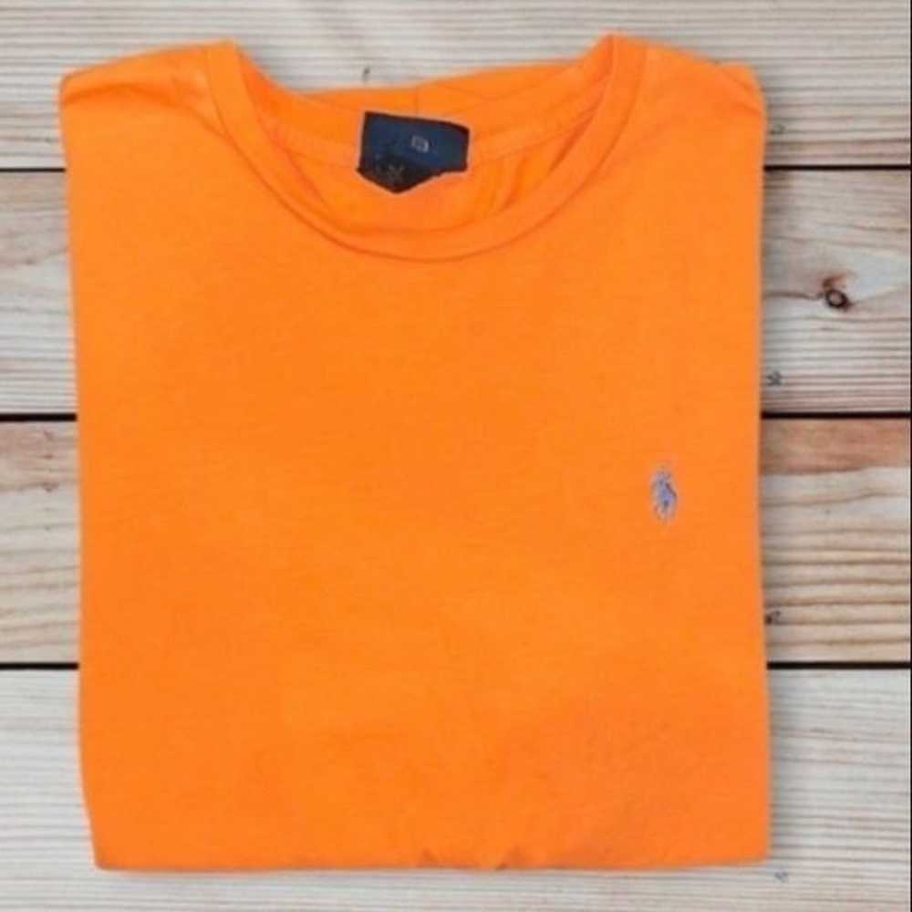 Polo Ralph Lauren polo shirt orange blue horse - image 1