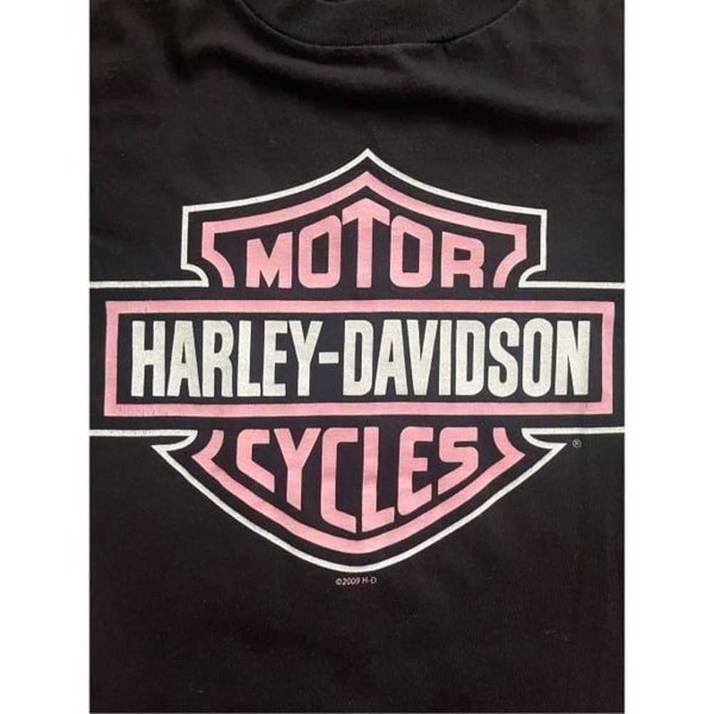 09 women’s Harley Davidson black and pink Pasaden… - image 5