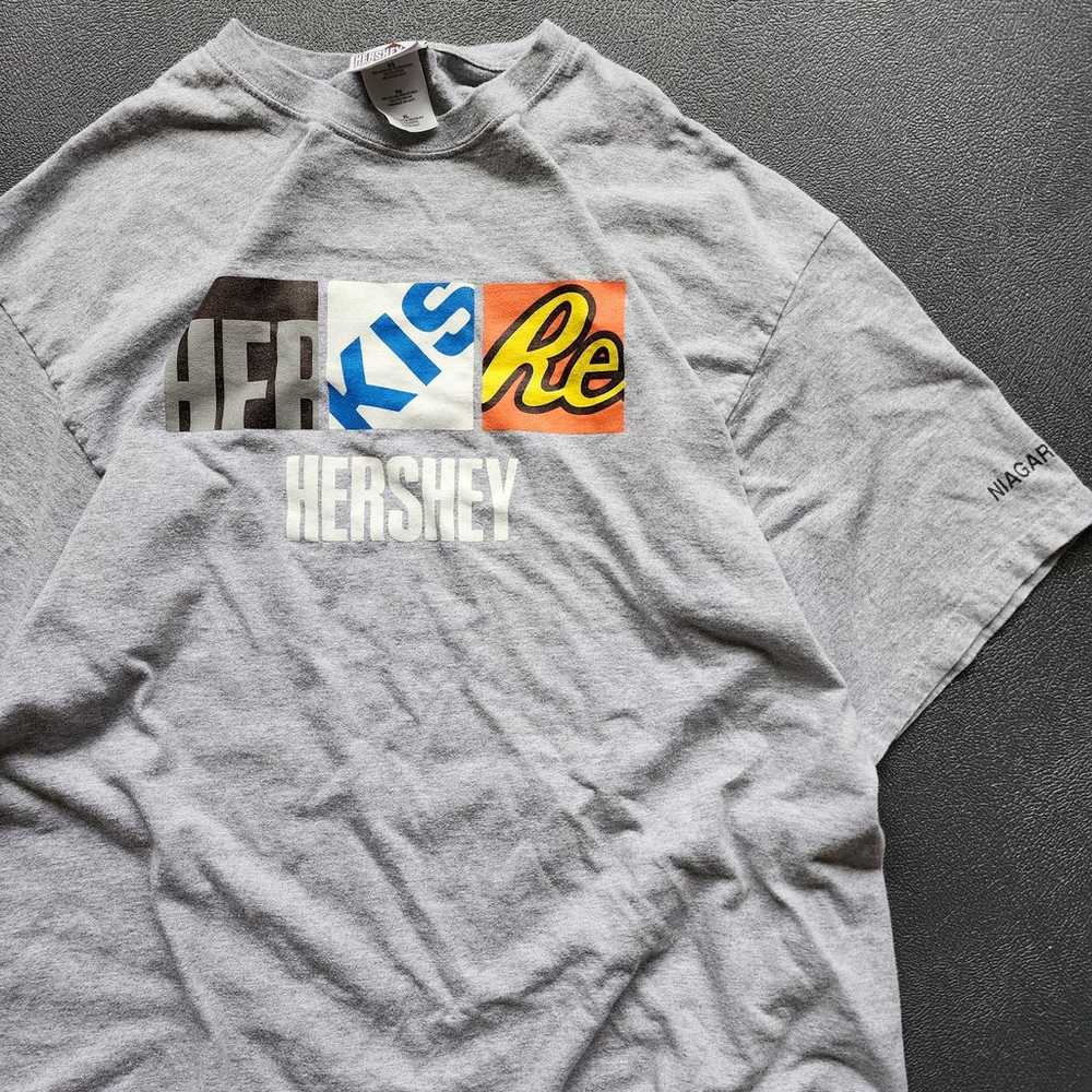 Y2K Hershey's Chocolate Grey Shirt XL - image 3