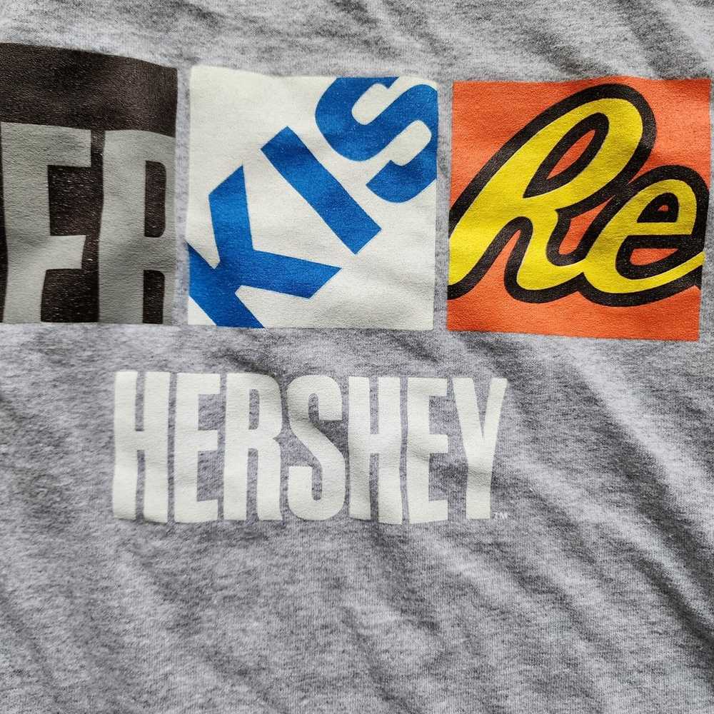 Y2K Hershey's Chocolate Grey Shirt XL - image 6
