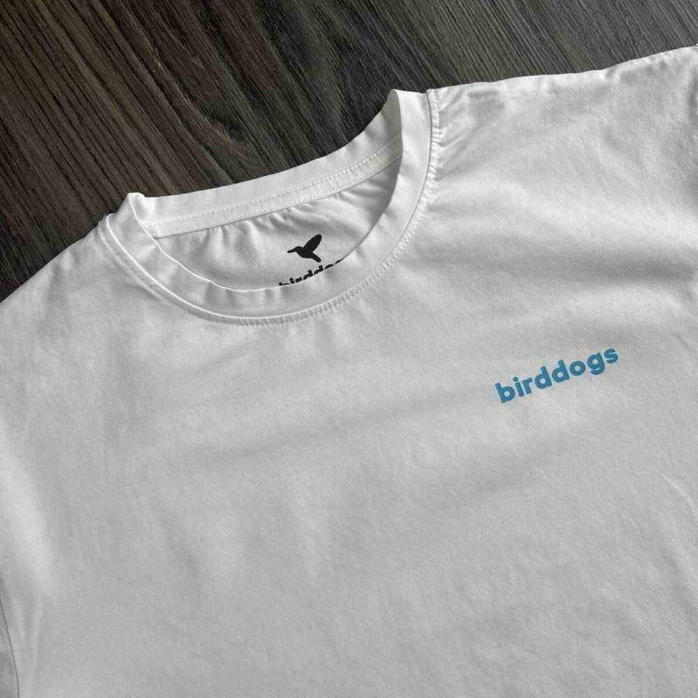Birddogs White T-Shirt Logo Splattered Paint Humm… - image 3
