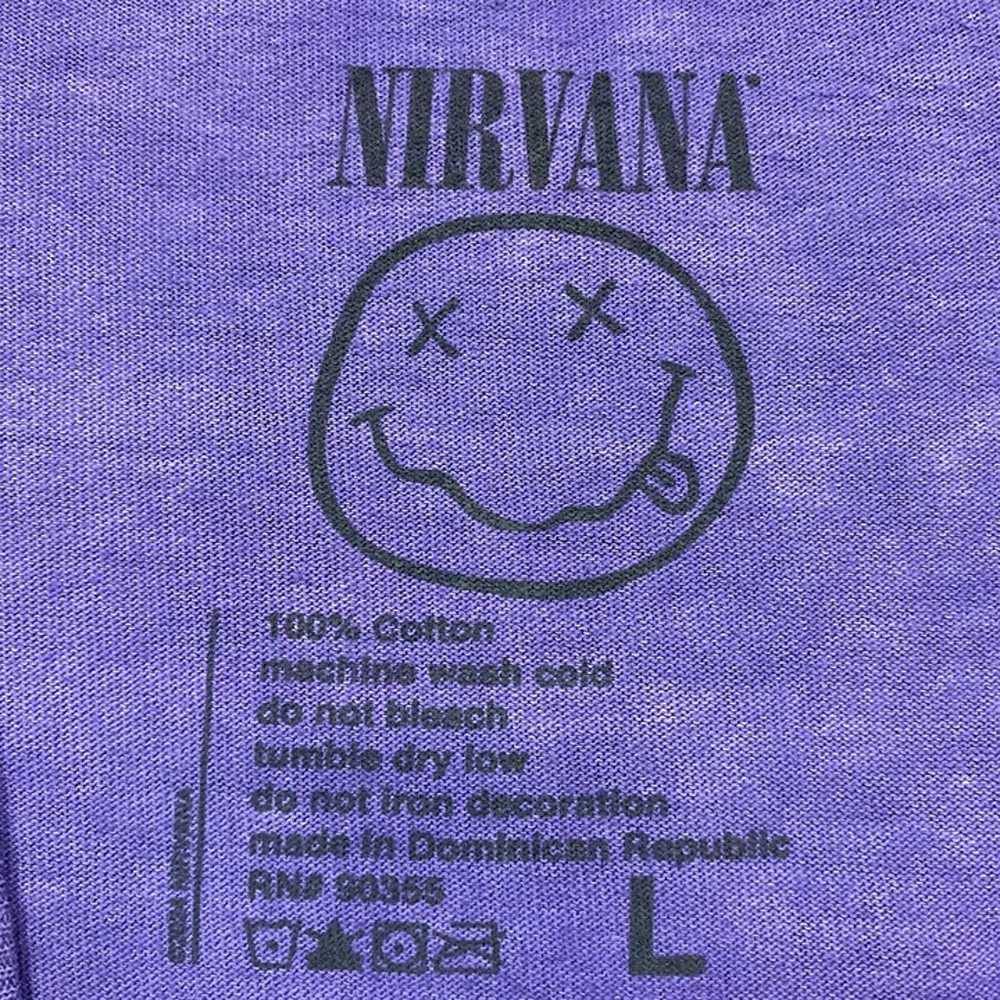 Nirvana In Utero Live 1993 Grunge Tour Tee L - image 4