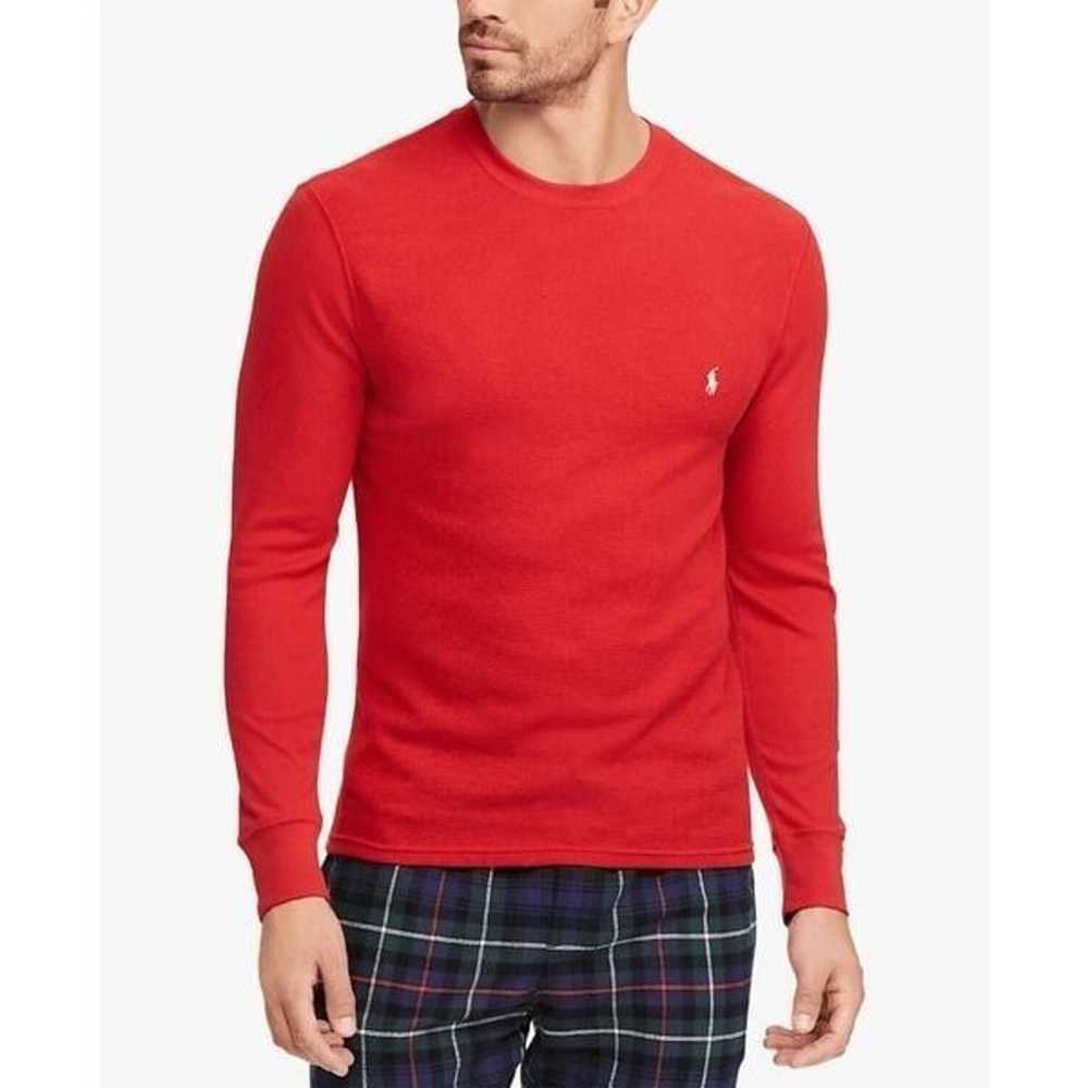 Polo Ralph Lauren Men's Red Waffle Knit Thermal L… - image 1
