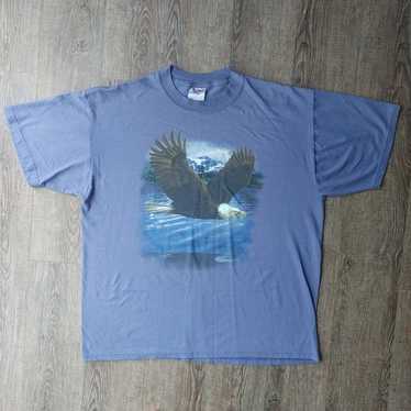Vintage Bald Eagle Men's Jerzees T-shirt XL Flyin… - image 1