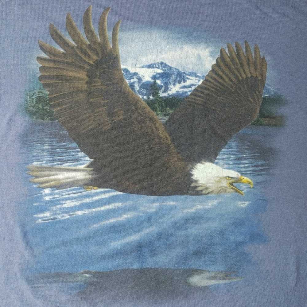Vintage Bald Eagle Men's Jerzees T-shirt XL Flyin… - image 2