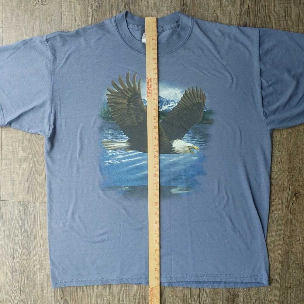 Vintage Bald Eagle Men's Jerzees T-shirt XL Flyin… - image 3