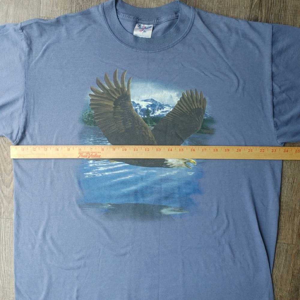 Vintage Bald Eagle Men's Jerzees T-shirt XL Flyin… - image 4