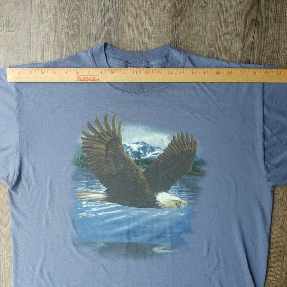 Vintage Bald Eagle Men's Jerzees T-shirt XL Flyin… - image 5