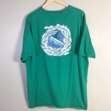 Classic Guy Harvey swordfish Fishing T Shirt Gree… - image 1