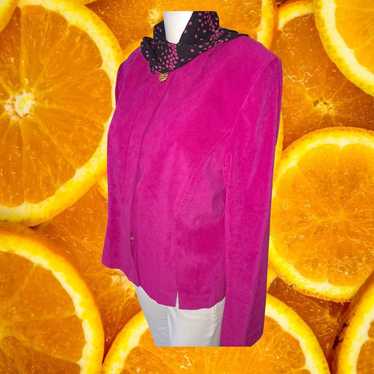 Other Leslie Fay Pink Covered Button Blouse with … - image 1