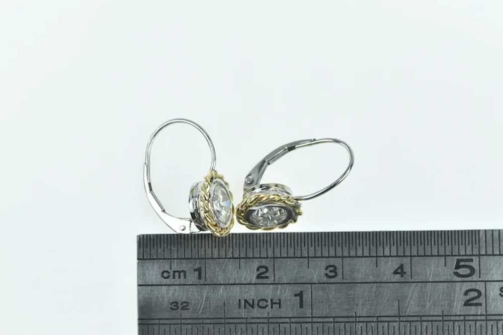 14K 1.33 Ctw Diamond Rope Trim Dangle Earrings Wh… - image 4