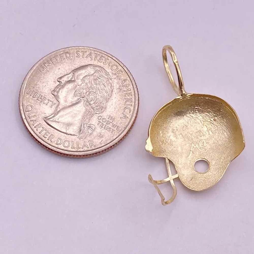 Football Helmet Pendant Charm 14K Gold Michael An… - image 2