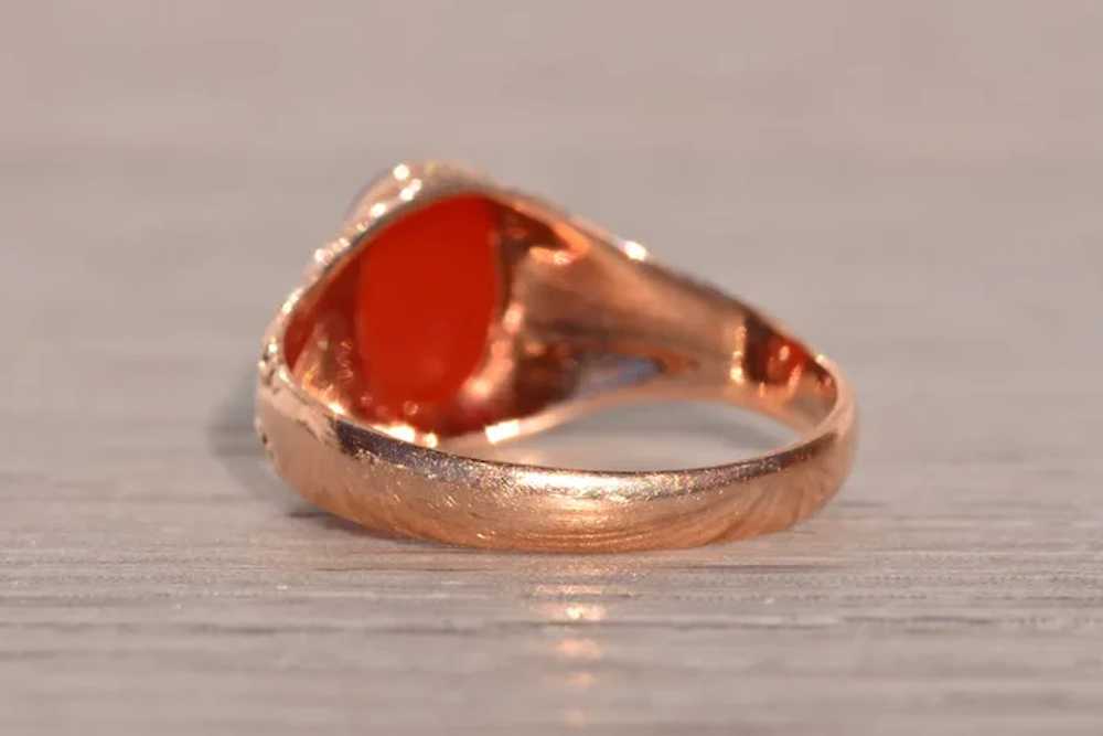 Antique Carnelian Ring in Rose Gold - image 3