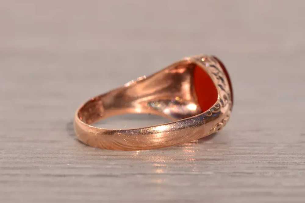 Antique Carnelian Ring in Rose Gold - image 4
