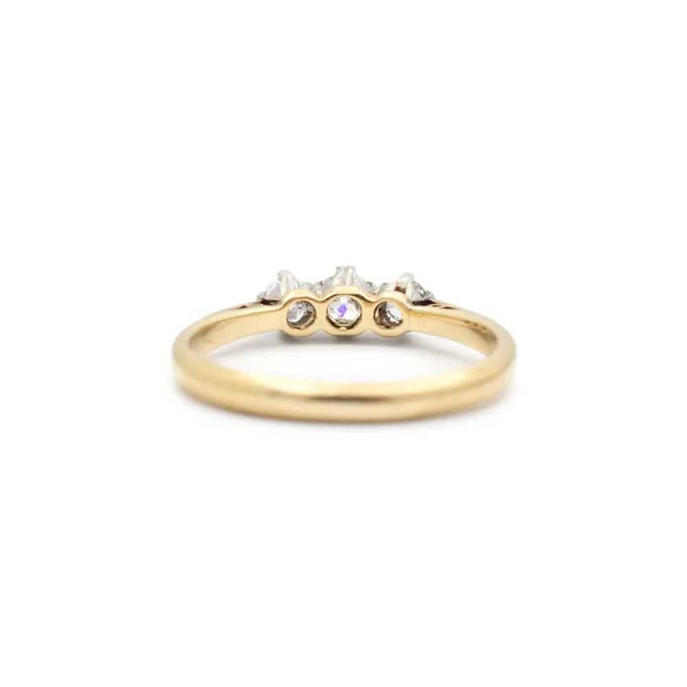 Antique Edwardian 18K Yellow Gold & Platinum Thre… - image 5