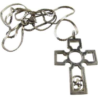 Sterling Silver Halmarked Cross on Sterling Silver