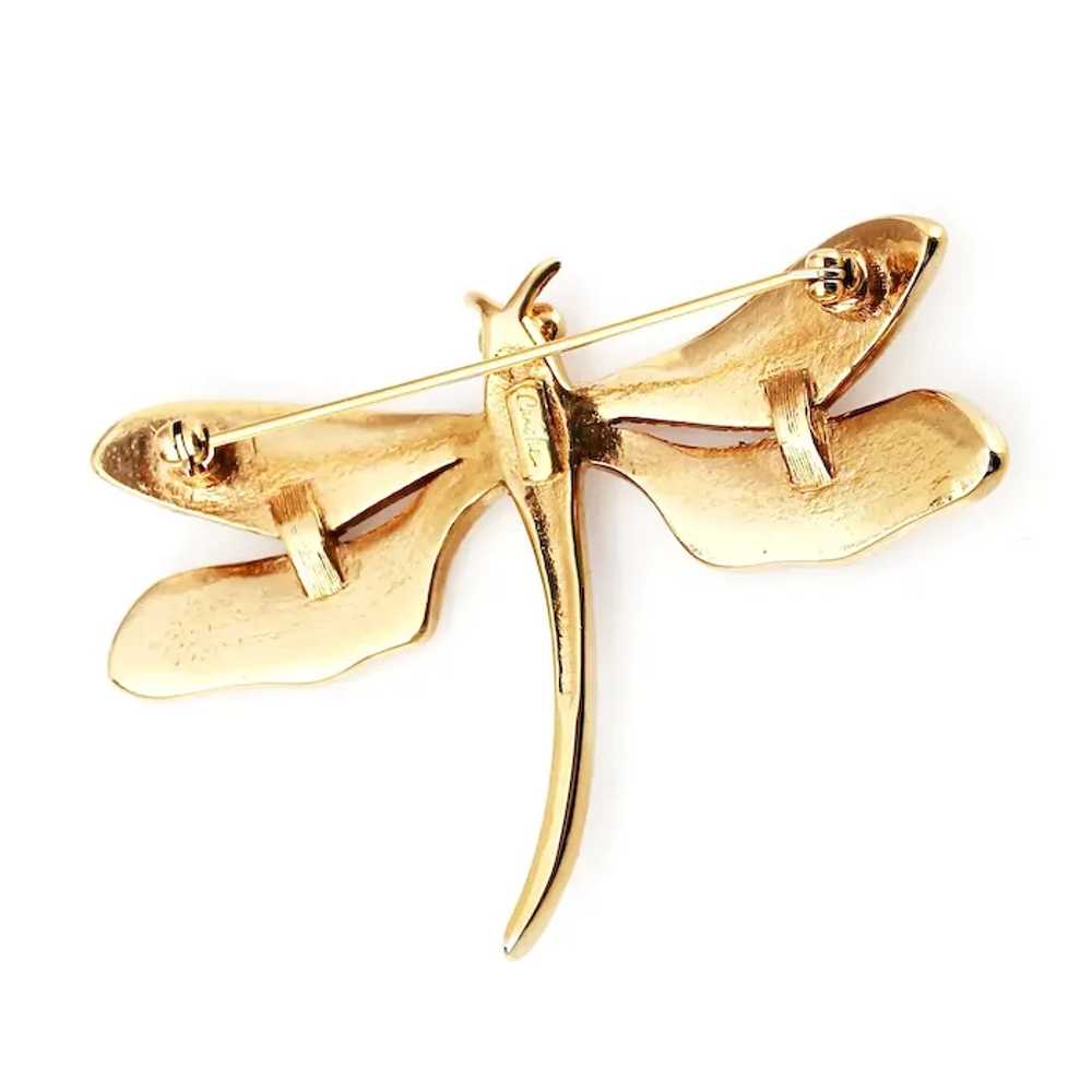 Carolee Dragonfly Rhinestone Pavé Brooch Pin with… - image 5