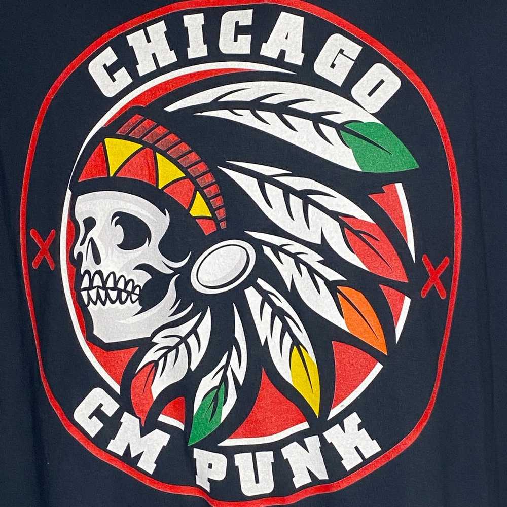 WWE CM Punk Pro Wrestling Tees Blackhawks & Run T… - image 4