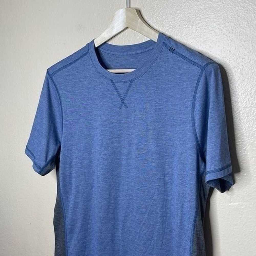 Lululemon Shirt Mens Large Blue Gray Short Sleeve… - image 2